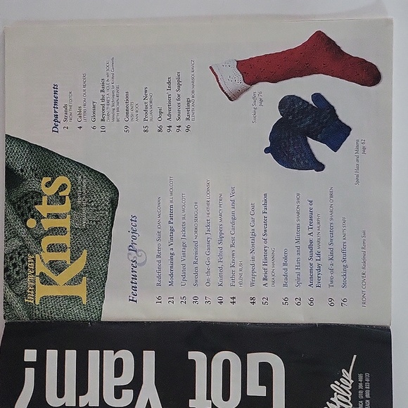 Interweave Knits Magazine Winter 1998 Quick Knit Holiday Gifts - Picture 3 of 16